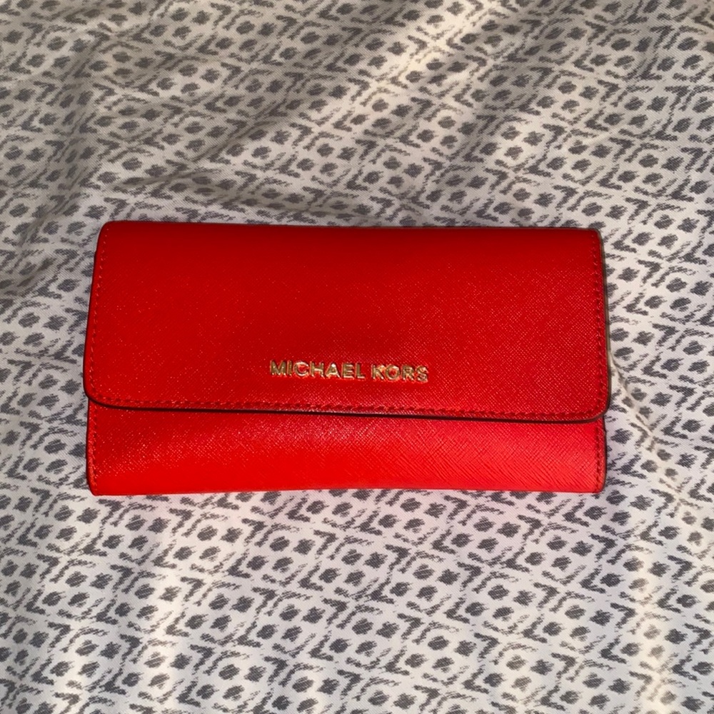 Michael Kors red wallet